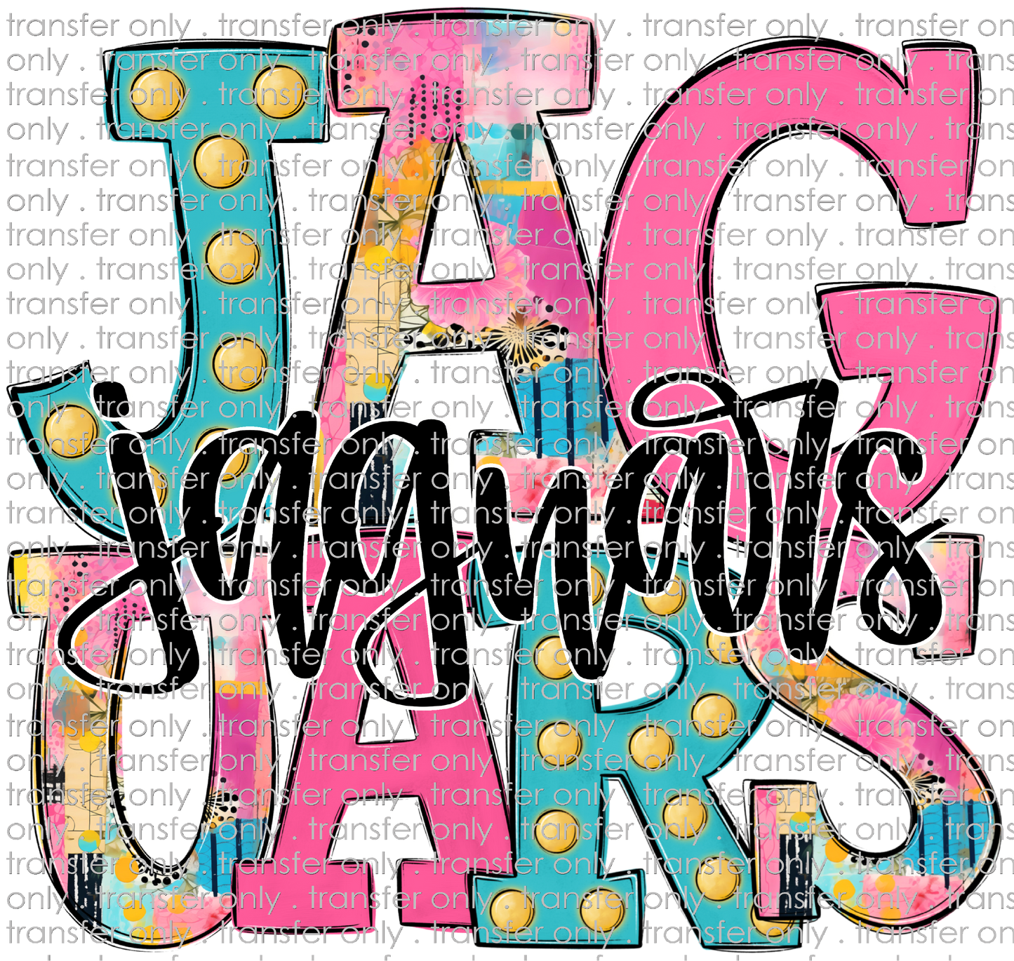 SCHMAS 628 Jaguars Colorful Floral Patch Marquee