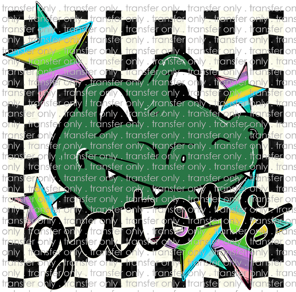 SCHMAS 746 Gators Black and White Checkered Stripes