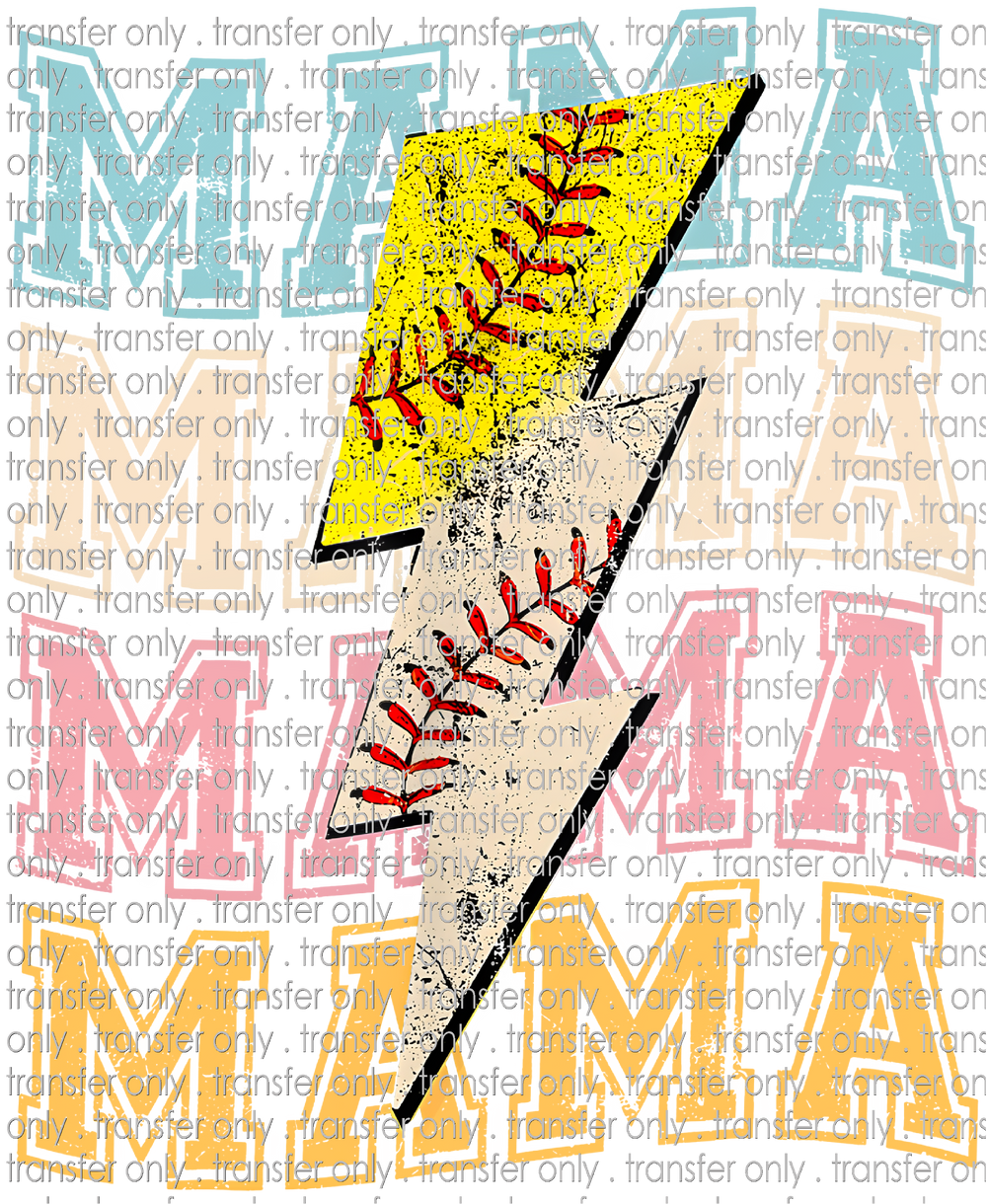 SPT 473 Mama Split Lightning Bolt Baseball Softball