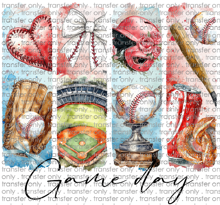 SPT 573 Game Day Brush Stroke with Baseball Equipment