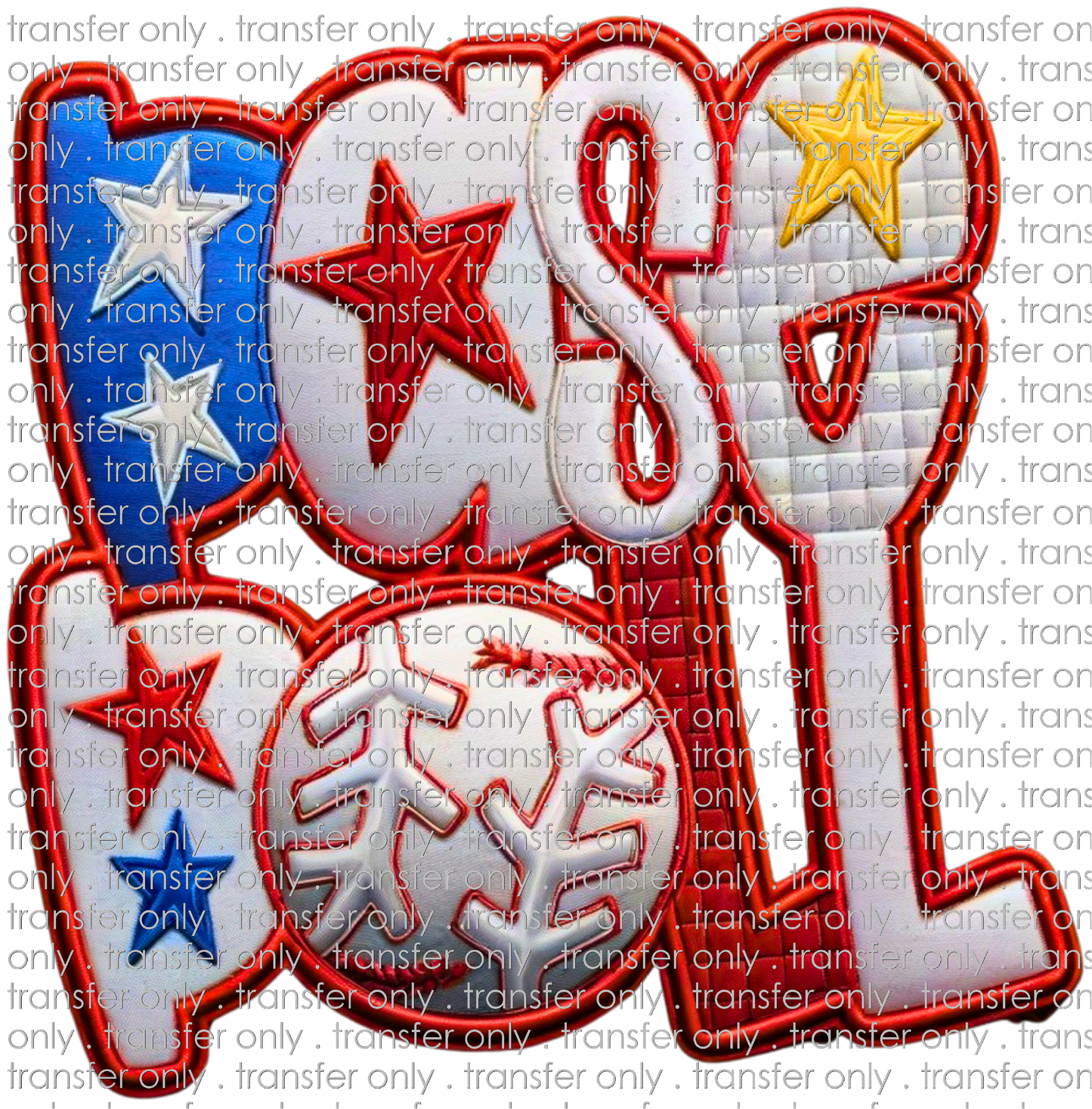 SPT 609 Baseball Faux Applique