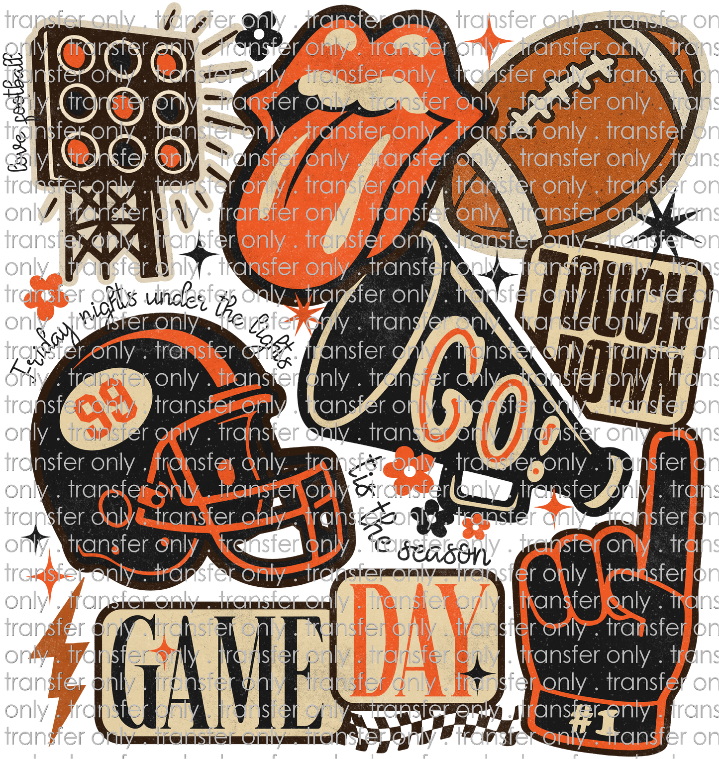 SPT 617 Orange and Black Football