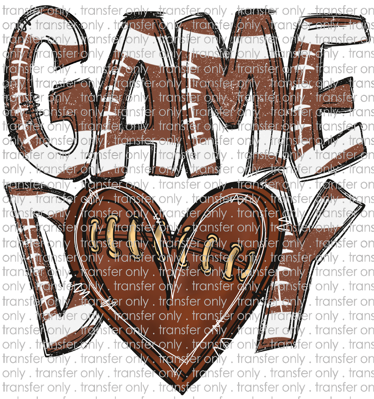 SPT 623 Game Day Football Heart