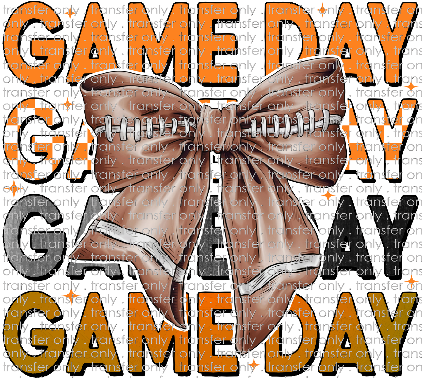 SPT 626 Game Day Orange Football Bow