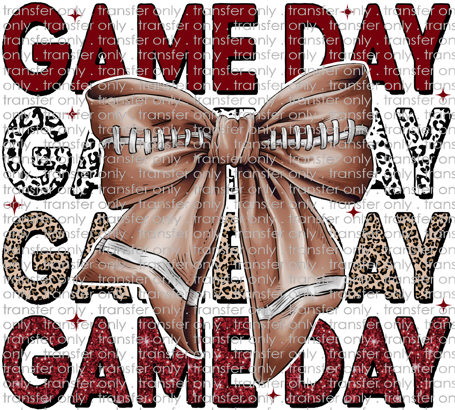 SPT 627 Game Day Maroon Football Bow