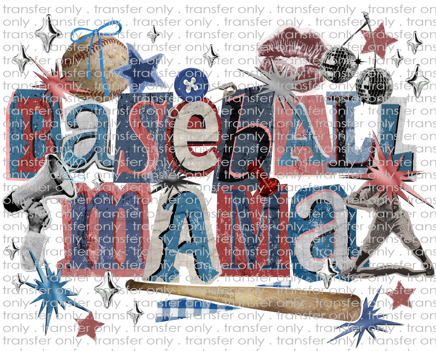 SPT 645 Baseball Mom Cutout Letters