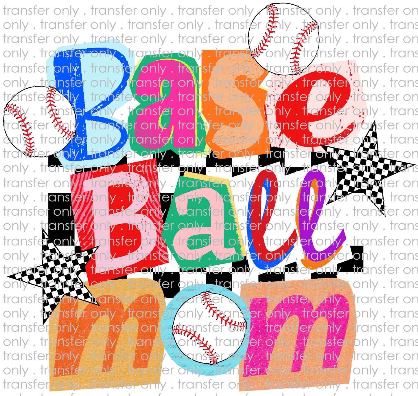 SPT 659 Baseball Mom Letter Pieces