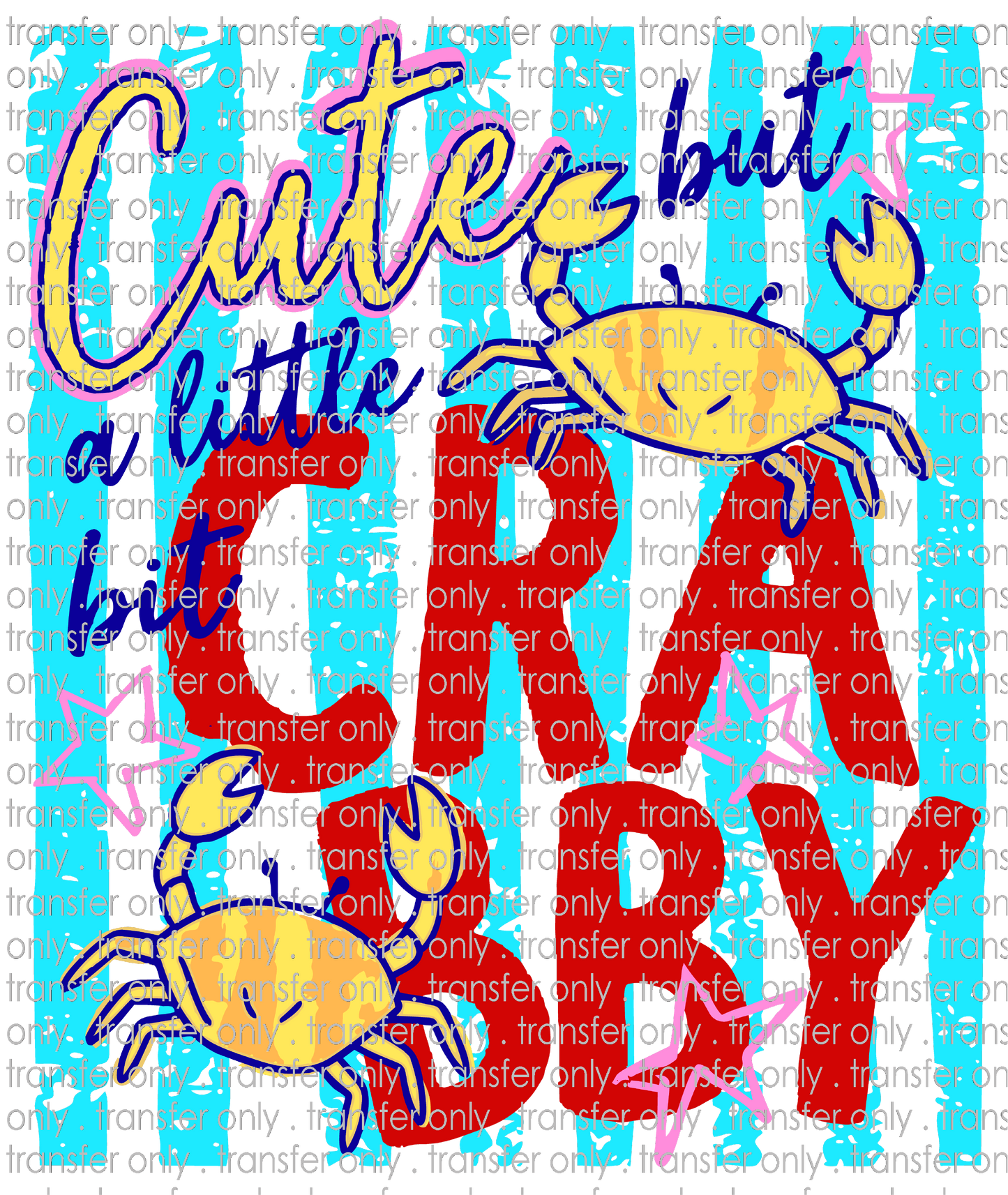 SUM 167 Cute Crabby Blue Stripes