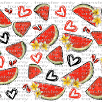 SUM UV 101 Watermelon with Hearts UV DTF 16oz Wrap