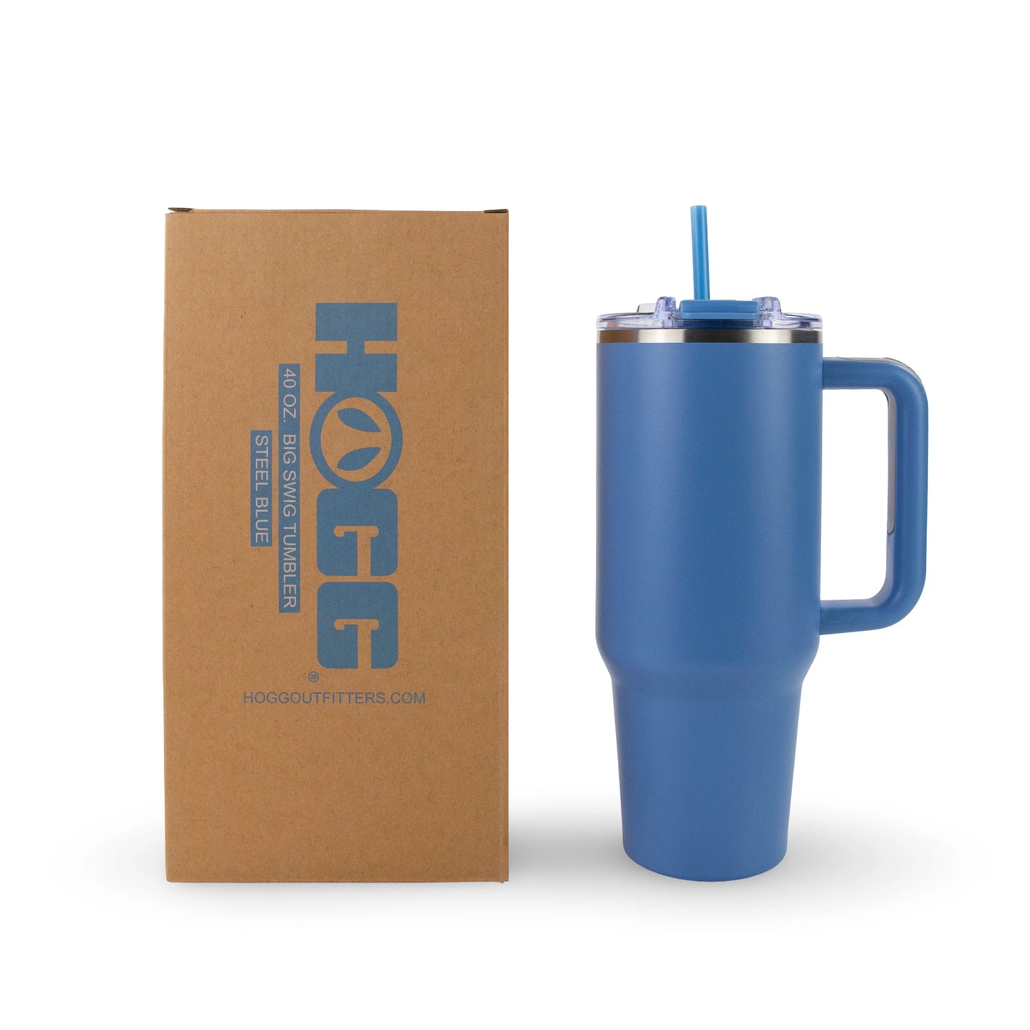 Steel Blue -40oz Powder Coated Big Swig Tumbler-HOGG