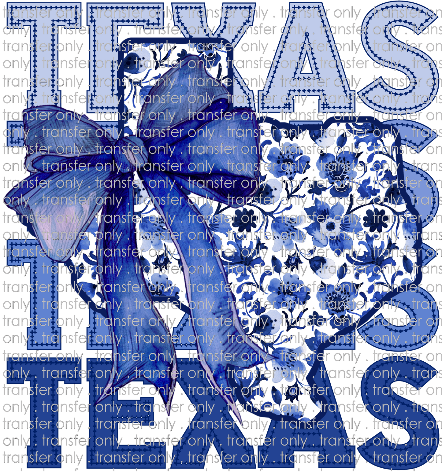 TX 154 Texas Blue Floral Stack