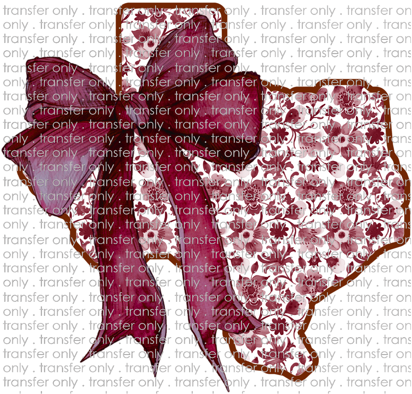 TX 162 Texas Maroon Bow