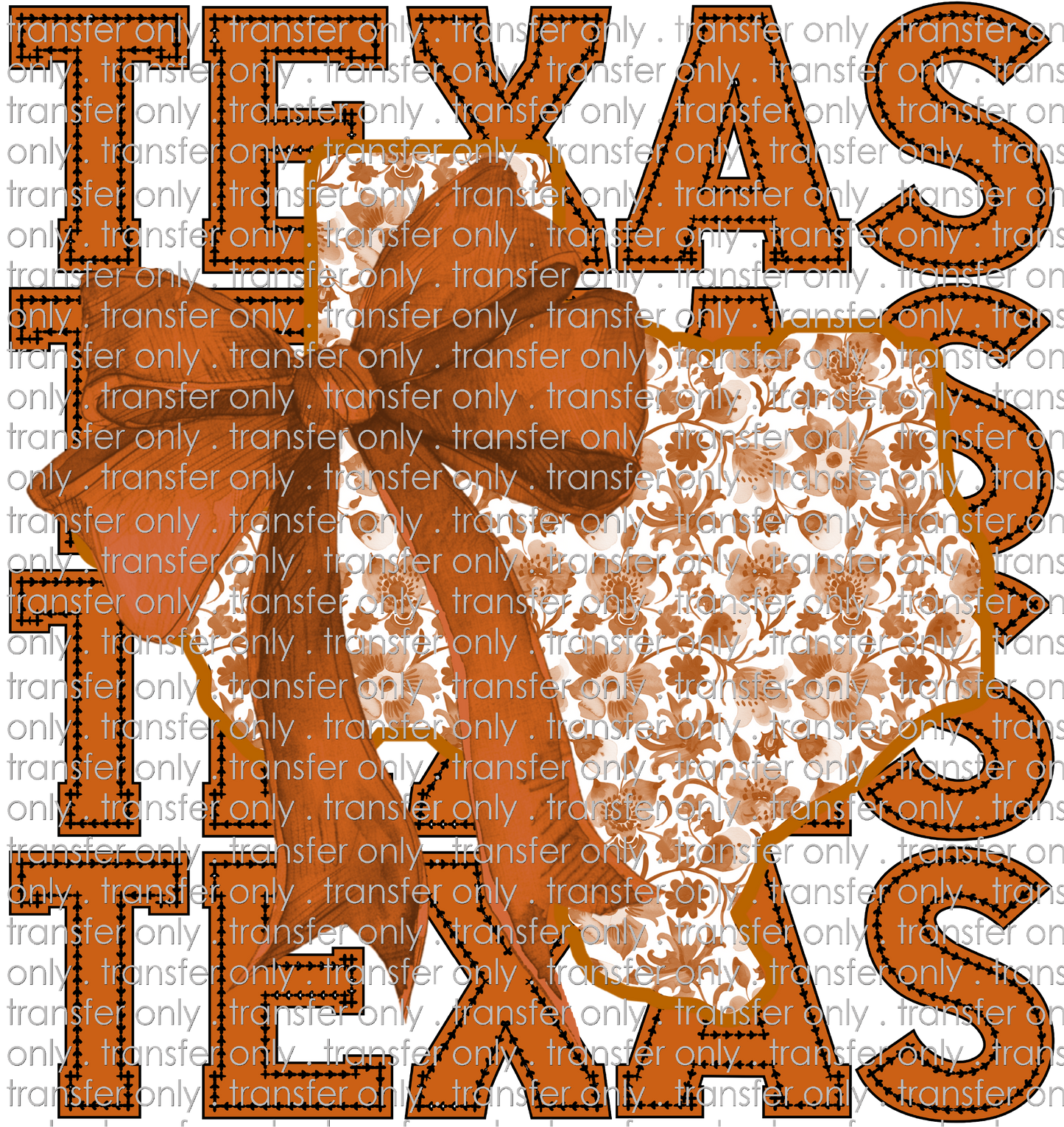 TX 165 Stacked Texas Burnt Orange