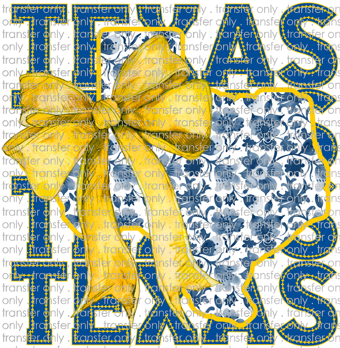 TX 166 Stacked Texas Blue and Yellow