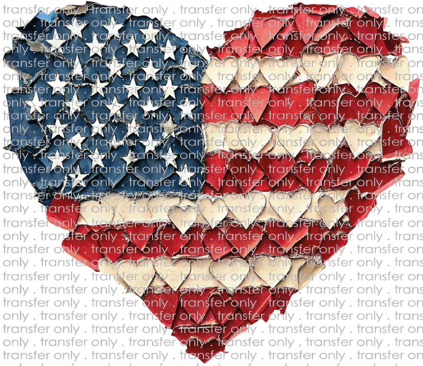 USA 280 Heart American Flag Made of Hearts