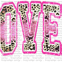 VAL 317 Leopard and Faux Bright Pink Glitter Lover