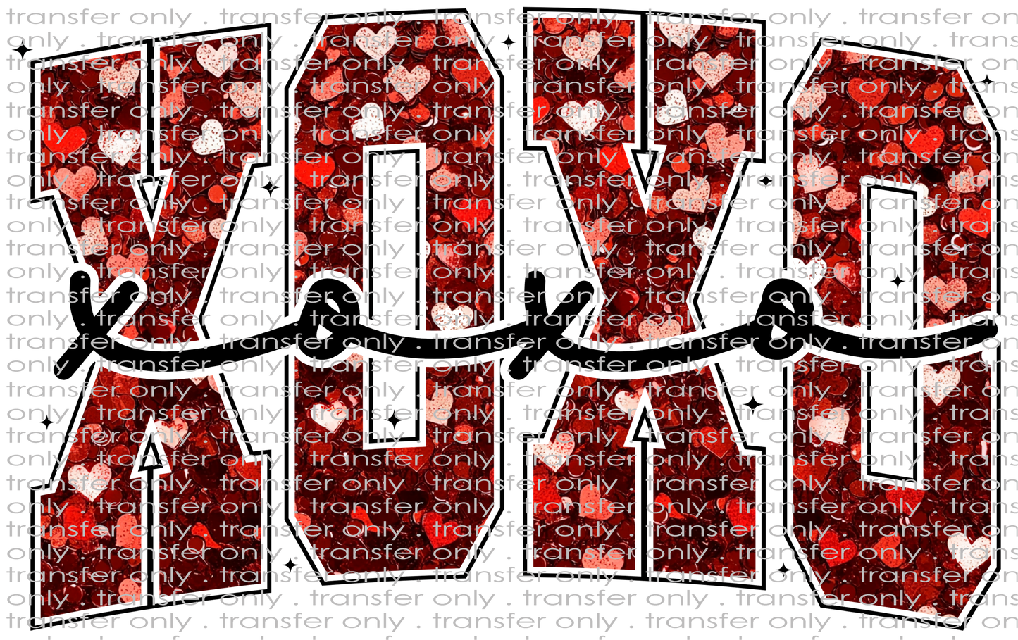 VAL 405 XOXO Faux Sequins with Hearts