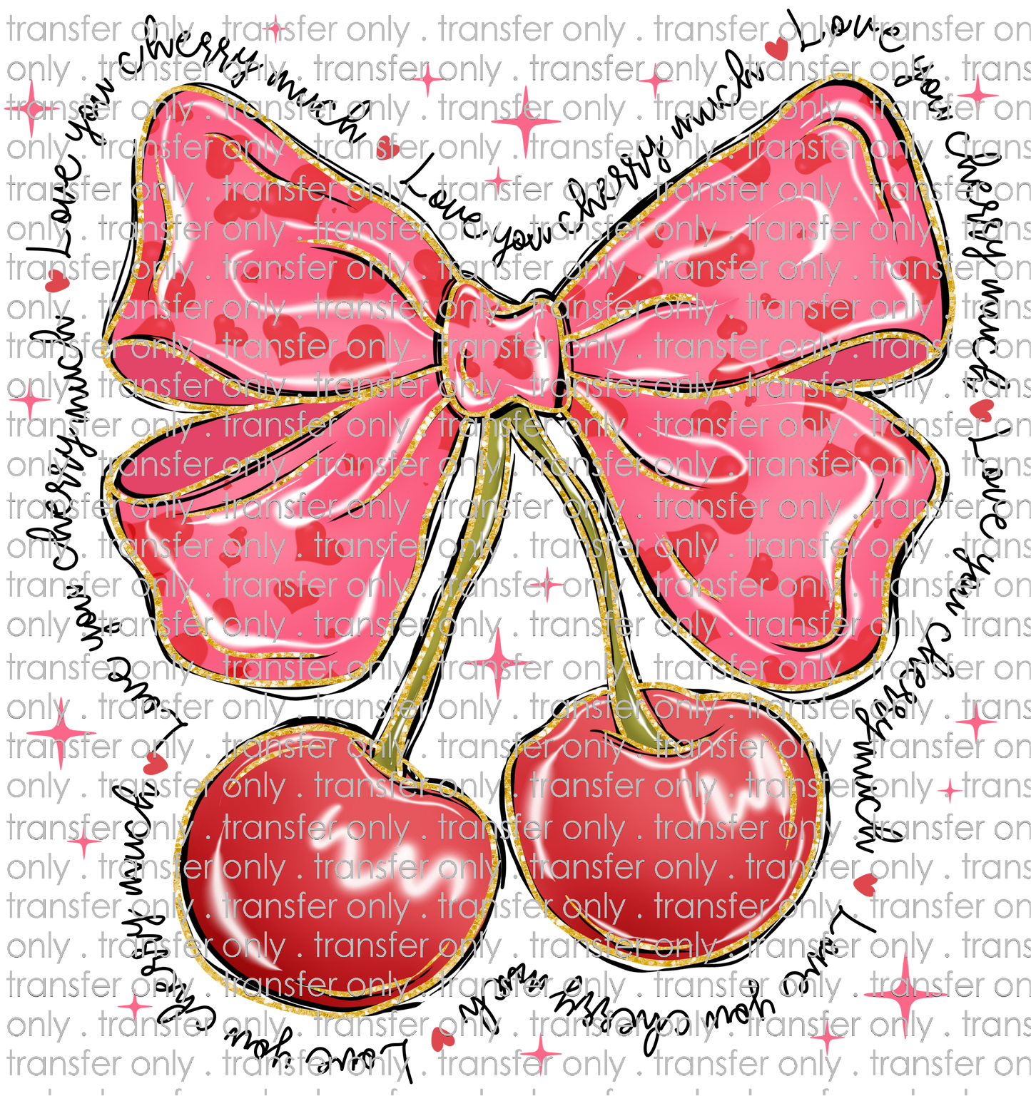 VAL 417 Bow with Cherry Love You Cherry Much