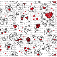 VAL UV 113 Love Envelopes Doodles UV DTF 16oz Wrap
