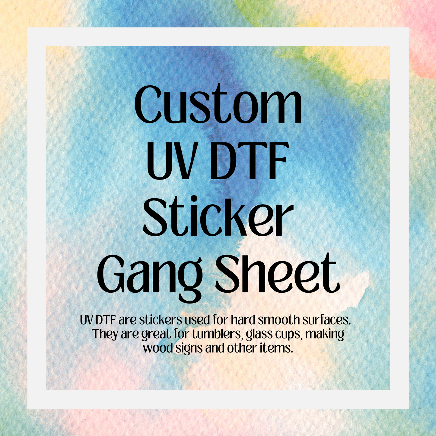 UV DTF Sticker Gang Sheet Custom Design (Print Ready)