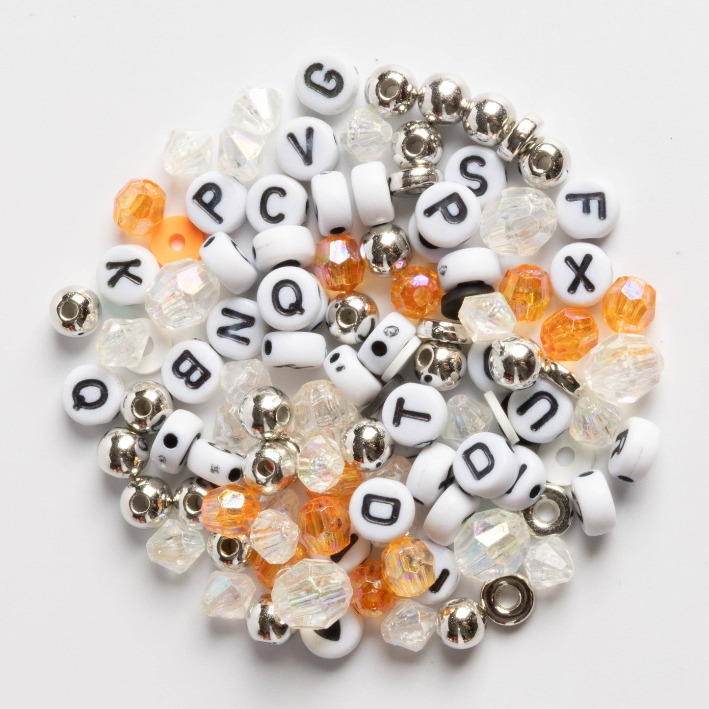 Pumpkin Halloween Letter Bead Jar with Jack-o'-lantern Charm DIY Jewelry Kit