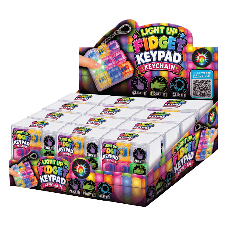 Light-Up Fidget LED Keypad Keychain
