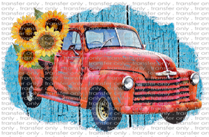 ADV 43 Vintage Truck with Sunflowers