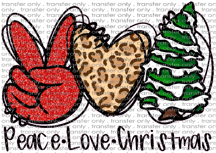 CHR 646 Peace Love Christmas with a Tree