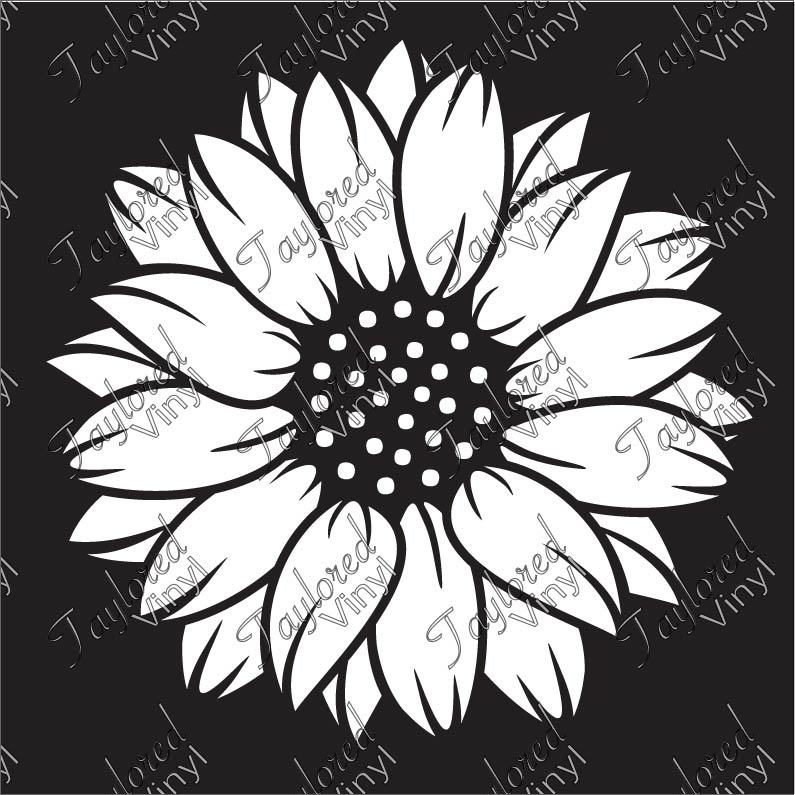 Extra Large Sunflower Acrylic Bleach Sleeve Stencil – Taylored Vinyl extra-large-sunflower-acrylic-bleach-sleeve-stencil-taylored-vinyl