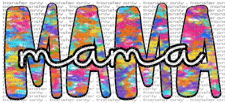 FAM 71 Mama Tie Dye Letters