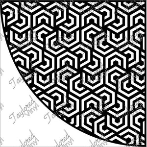 Geometric Design Acrylic Bleach Sleeve Stencil