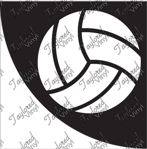 Large Volleyballs Acrylic Bleach Sleeve Stencil