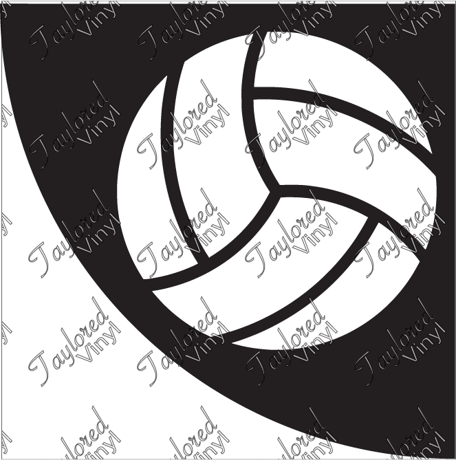 Large Volleyballs Acrylic Bleach Sleeve Stencil