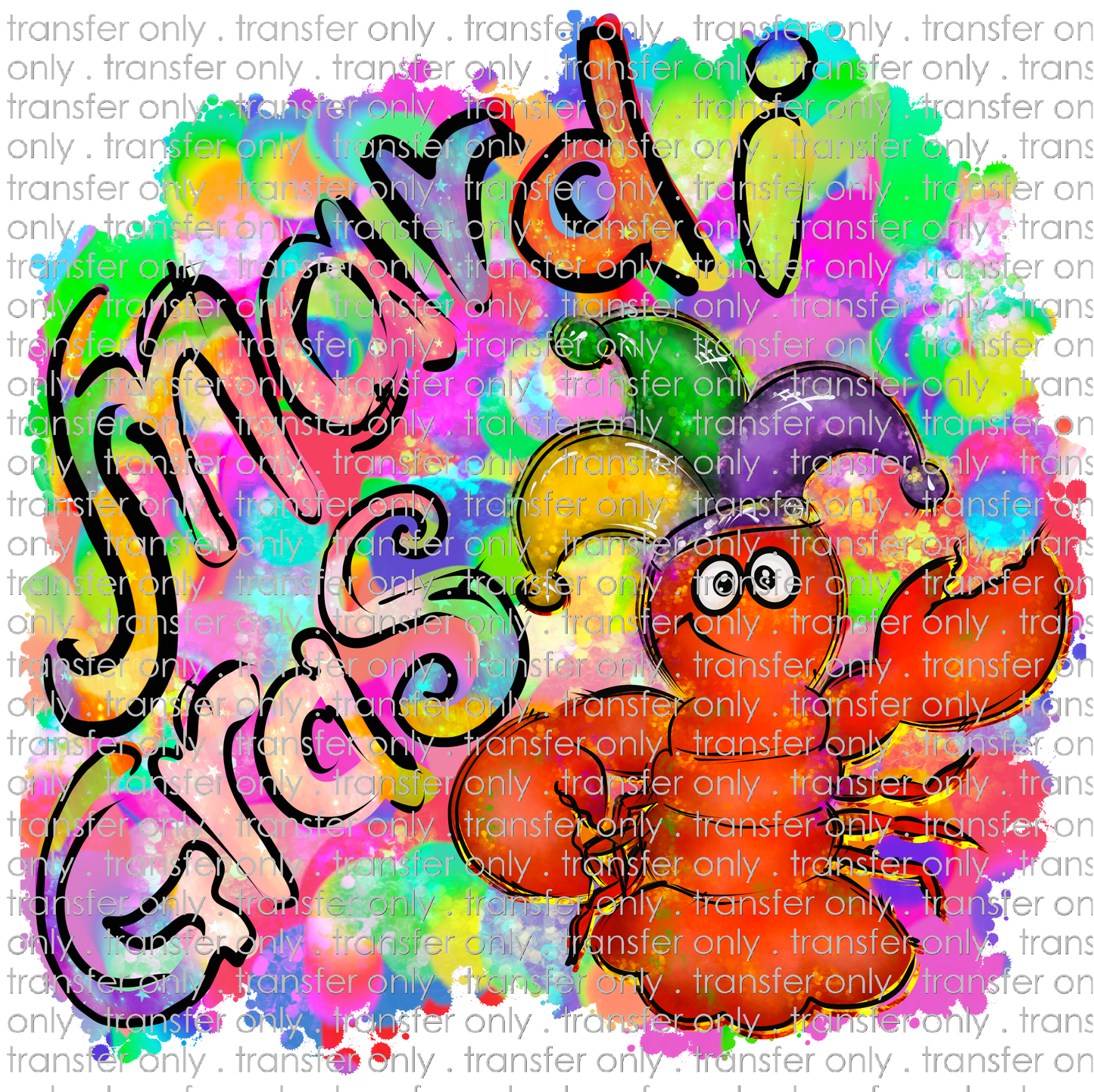 MG 28 Watercolor Mardi Gras Crawfish