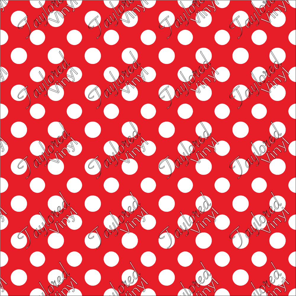 P-GEO-115 Red with White Polka Dot