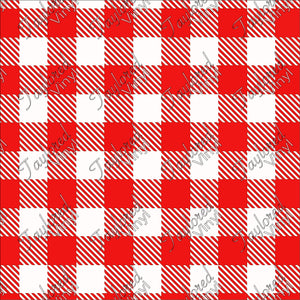P-PLD-05 Buffalo Plaid White and Red