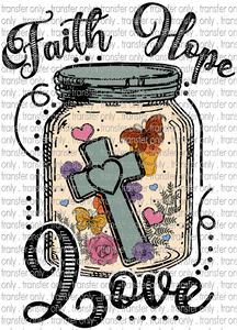 QUT 74 Faith Hope Love Jar