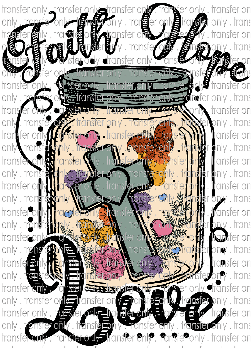 QUT 74 Faith Hope Love Jar