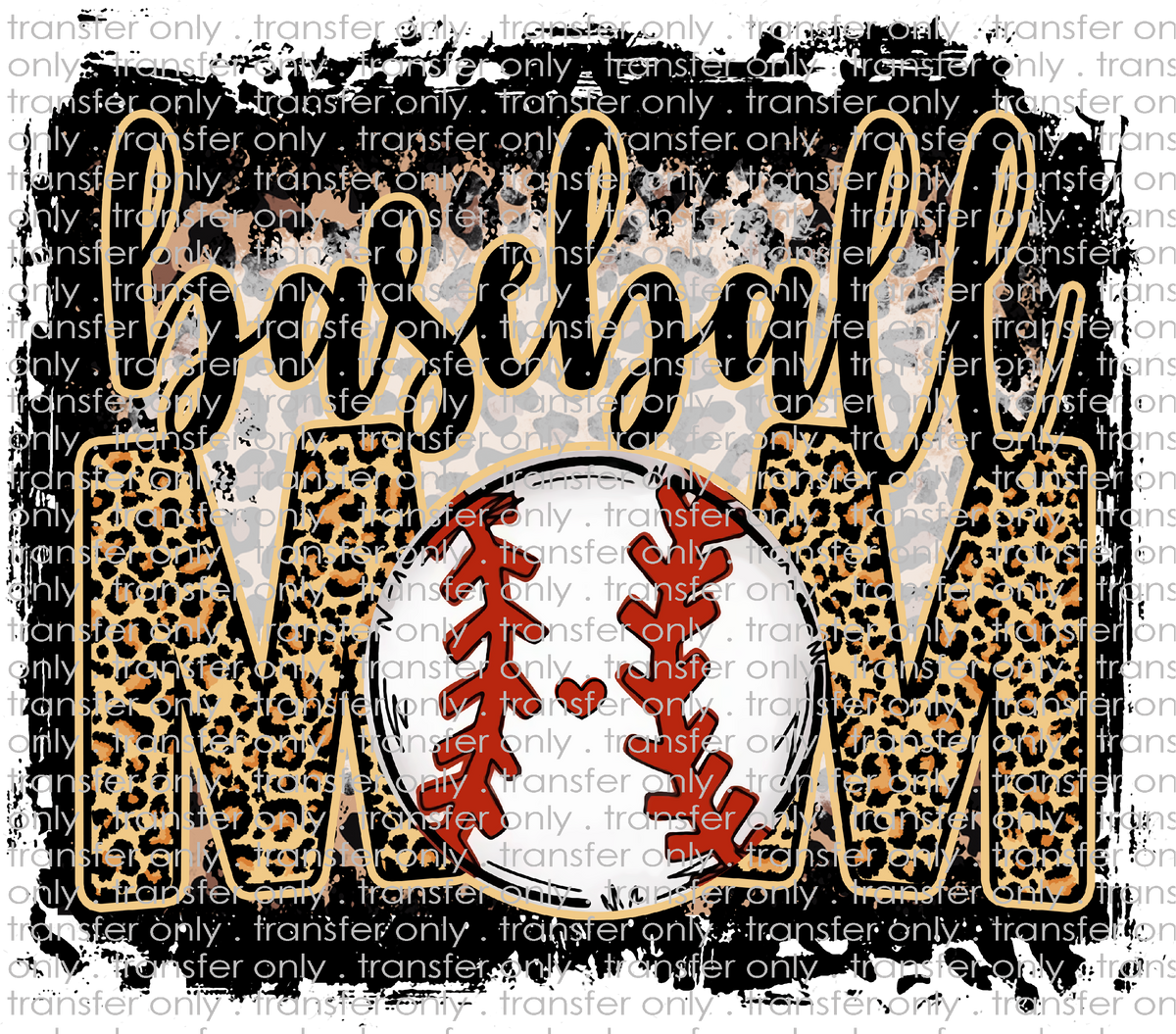 SPT 299 Baseball Mom Leopard with Background Taylored Vinyl