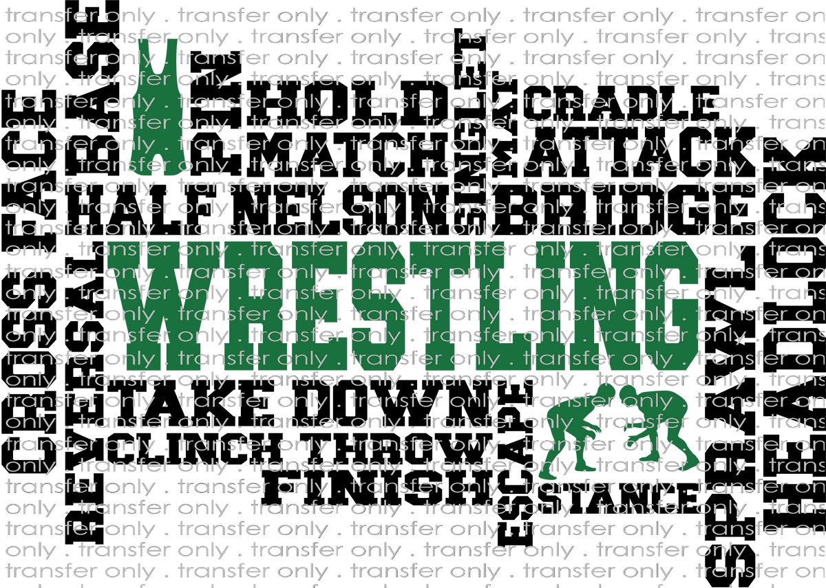 SPT 325 Wrestling Word Art Taylored Vinyl