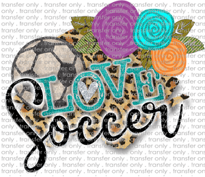 SPT 33 Love Soccer Leopard and Flowers
