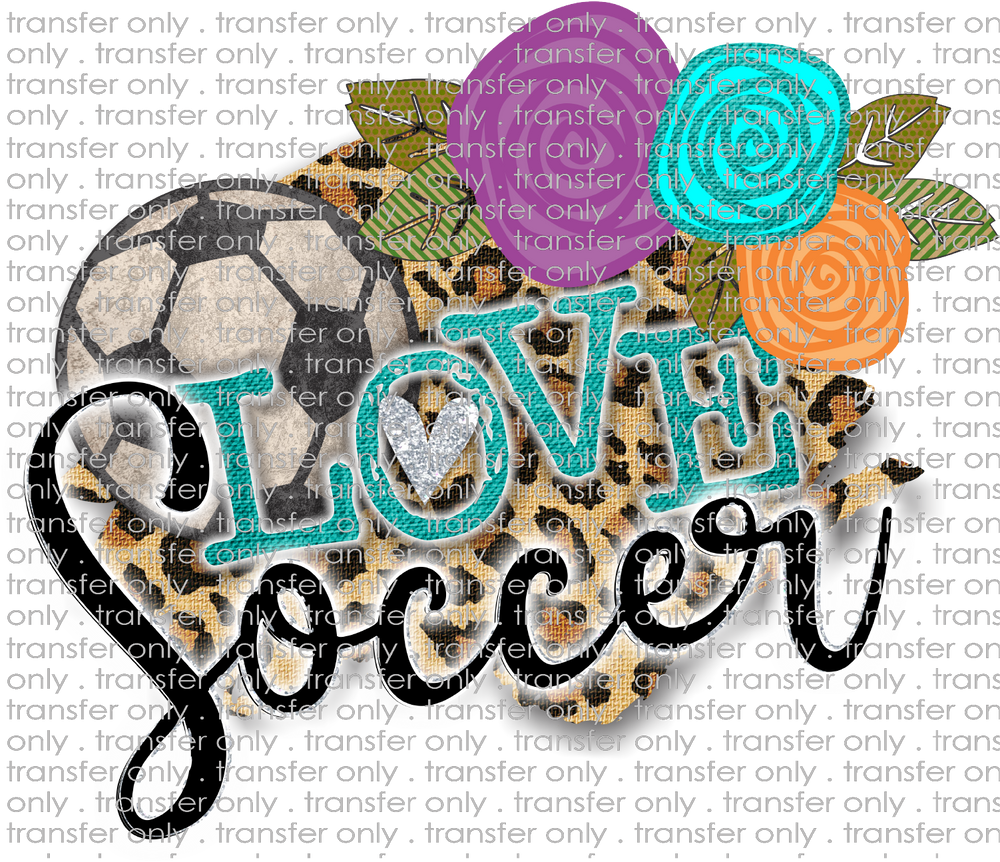SPT 33 Love Soccer Leopard and Flowers