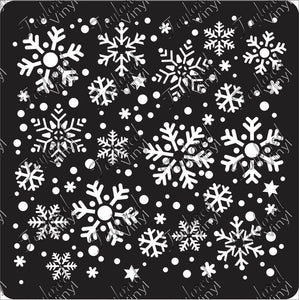 Snowflakes Acrylic Bleach Sleeve Stencil