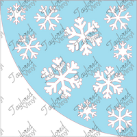 Snowflakes 02 Acrylic Bleach Sleeve Stencil