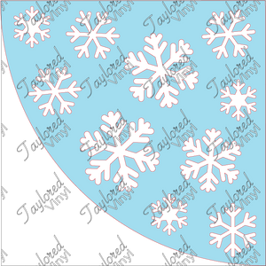 Snowflakes 02 Acrylic Bleach Sleeve Stencil