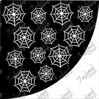 Spider Webs Acrylic Bleach Sleeve Stencil