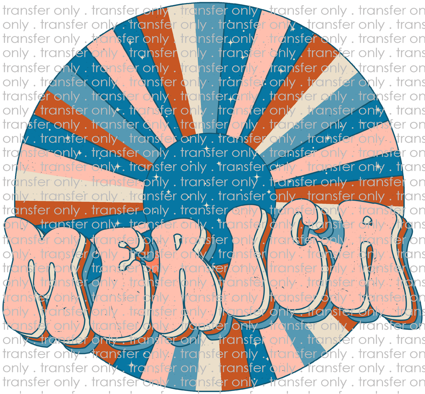 USA 157 Merica Vintage Sunburst