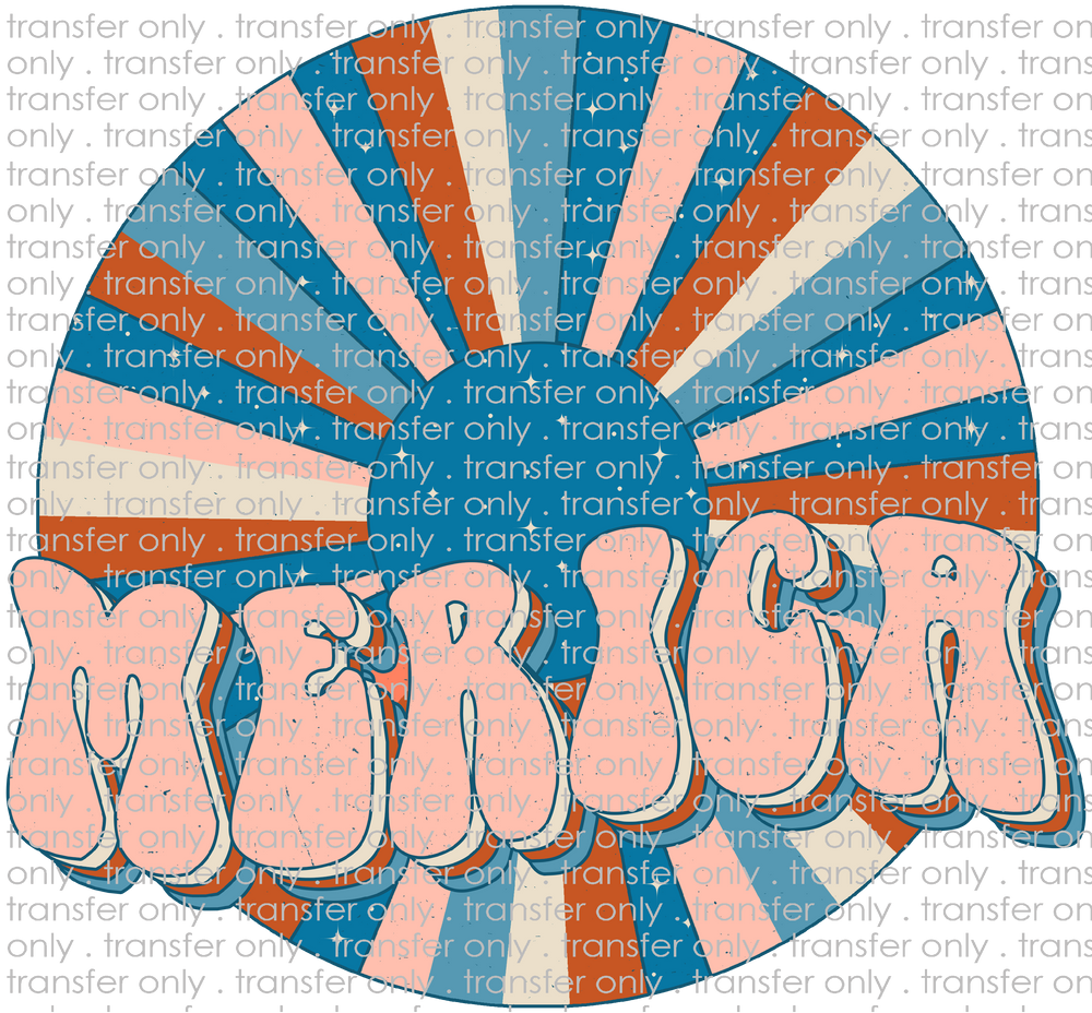 USA 157 Merica Vintage Sunburst