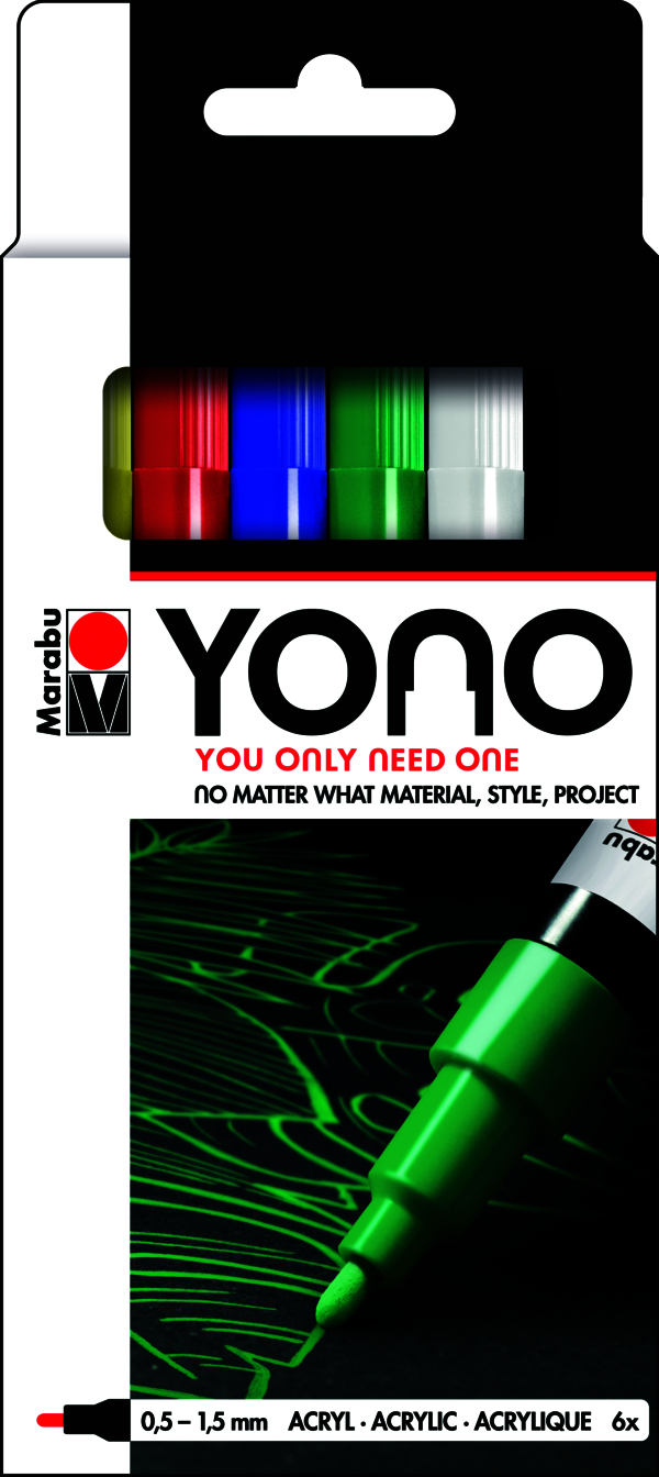 YONO Marker Set 6pk 0.5 - 1.5mm