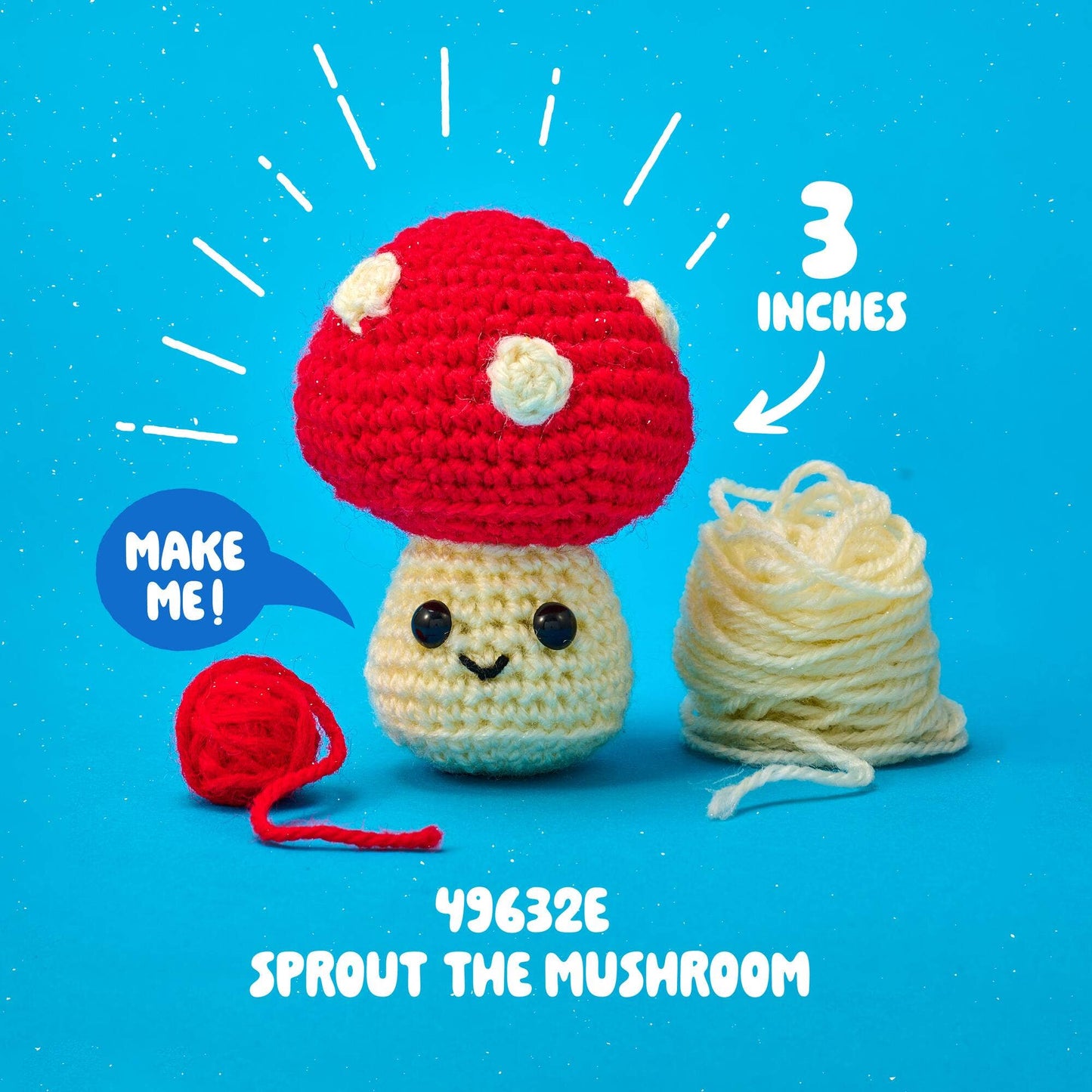 Bucilla ® Amigurumi Crochet Kit – Sprout the Mushroom 3"